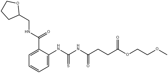 2-methoxyethyl 4-oxo-4-({[(2-{[(tetrahydro-2-furanylmethyl)amino]carbonyl}phenyl)amino]carbonothioyl}amino)butanoate 구조식 이미지