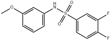 3,4-Difluoro-N-(3-methoxyphenyl)benzenesulfonamide, 97% 구조식 이미지