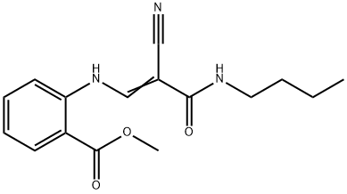 methyl 2-[[(Z)-3-(butylamino)-2-cyano-3-oxoprop-1-enyl]amino]benzoate Structure