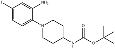 tert-Butyl 1-(2-amino-4-fluorophenyl)piperidin-4-ylcarbamate Structure