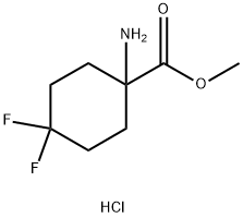 methyl 1-amino-4,4-difluorocyclohexane-1-carboxylate hydrochloride Structure