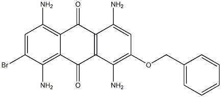 9,10-Anthracenedione, 1,4,5,8-tetraamino-2-bromo-7-(phenylmethoxy)- Structure