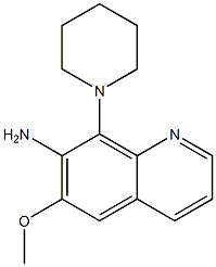 7-Quinolinamine, 6-methoxy-8-(1-piperidinyl)- Structure