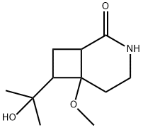 3-Azabicyclo[4.2.0]octan-2-one, 7-(1-hydroxy-1-methylethyl)-6-methoxy- Structure