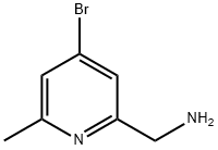 (4-Bromo-6-methylpyridin-2-yl)methanamine 구조식 이미지