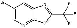 6-Bromo-2-(trifluoromethyl)oxazolo[5,4-b]pyridine 구조식 이미지