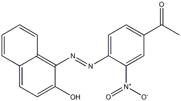 Ethanone, 1-[4-[(2-hydroxy-1-naphthalenyl)azo]-3-nitrophenyl]- 구조식 이미지