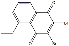 1,4-Naphthalenedione, 2,3-dibromo-5-ethyl- Structure