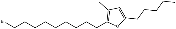 Furan, 2-(9-bromononyl)-3-methyl-5-pentyl- Structure