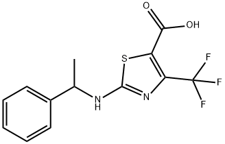 2-[(1-phenylethyl)amino]-4-(trifluoromethyl)-1,3-thiazole-5-carboxylic acid Structure