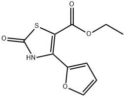 ETHYL 4-(FURAN-2-YL)-2-OXO-2,3-DIHYDROTHIAZOLE-5-CARBOXYLATE 구조식 이미지
