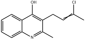 4-Quinolinol, 3-(3-chloro-2-butenyl)-2-methyl- Structure