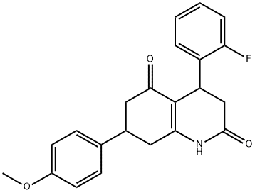 4-(2-fluorophenyl)-7-(4-methoxyphenyl)-1,3,4,6,7,8-hexahydroquinoline-2,5-dione Structure