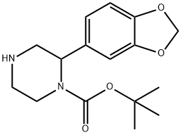 tert-butyl 2-(2H-1,3-benzodioxol-5-yl)piperazine-1-carboxylate Structure