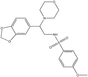 N-[2-(1,3-benzodioxol-5-yl)-2-morpholin-4-ylethyl]-4-methoxybenzenesulfonamide Structure