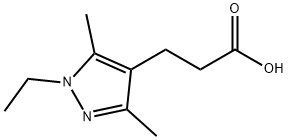 3-(1-Ethyl-3,5-dimethyl-1H-pyrazol-4-yl)propanoic acid Structure