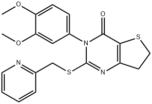 3-(3,4-dimethoxyphenyl)-2-(pyridin-2-ylmethylsulfanyl)-6,7-dihydrothieno[3,2-d]pyrimidin-4-one Structure