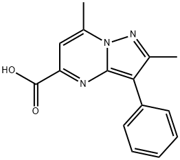 2,7-dimethyl-3-phenylpyrazolo[1,5-a]pyrimidine-5-carboxylic acid Structure