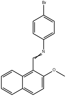 (4-bromophenyl)[(2-methoxy-1-naphthyl)methylene]amine Structure