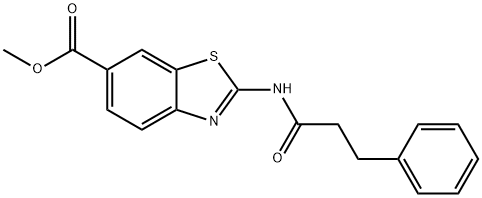 methyl 2-(3-phenylpropanamido)benzo[d]thiazole-6-carboxylate Structure