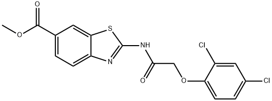 methyl 2-(2-(2,4-dichlorophenoxy)acetamido)benzo[d]thiazole-6-carboxylate Structure