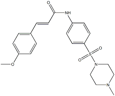 (E)-3-(4-methoxyphenyl)-N-[4-(4-methylpiperazin-1-yl)sulfonylphenyl]prop-2-enamide Structure