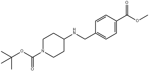 tert-Butyl 4-[4-(methoxycarbonyl)benzylamino]piperidine-1-carboxylate Structure