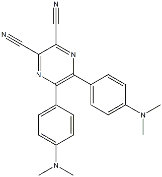 2,3-Pyrazinedicarbonitrile, 5,6-bis[4-(dimethylamino)phenyl]- Structure