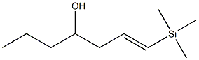 1-Hepten-4-ol, 1-(trimethylsilyl)- Structure