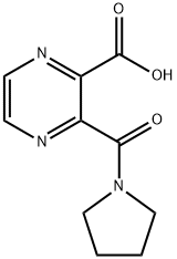 3-(pyrrolidine-1-carbonyl)pyrazine-2-carboxylic acid 구조식 이미지