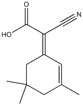 Acetic acid, cyano(3,5,5-trimethyl-2-cyclohexen-1-ylidene)-, (E)- Structure