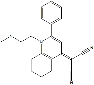 2-[1-[2-(dimethylamino)ethyl]-2-phenyl-5,6,7,8-tetrahydroquinolin-4-ylidene]propanedinitrile Structure