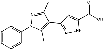 3,5-dimethyl-1-phenyl-1H,1H-3,4-bipyrazole-5-carboxylic acid 구조식 이미지