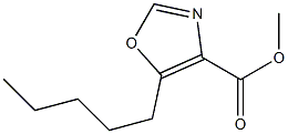 4-Oxazolecarboxylic acid, 5-pentyl-, methyl ester Structure