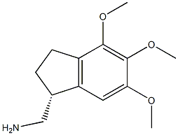 1H-Indene-1-methanamine, 2,3-dihydro-4,5,6-trimethoxy-, (1R)- 구조식 이미지