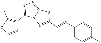 3-(2-methylfuran-3-yl)-6-[(E)-2-(4-methylphenyl)ethenyl]-[1,2,4]triazolo[3,4-b][1,3,4]thiadiazole Structure