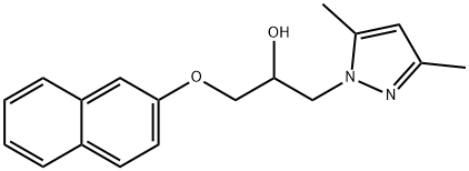 1-(3,5-dimethyl-1H-pyrazol-1-yl)-3-(naphthalen-2-yloxy)propan-2-ol Structure