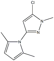 1H-Pyrazole, 5-chloro-3-(2,5-dimethyl-1H-pyrrol-1-yl)-1-methyl- 구조식 이미지