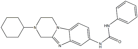 1-(2-cyclohexyl-3,4-dihydro-1H-pyrazino[1,2-a]benzimidazol-8-yl)-3-phenylurea Structure