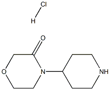4-(피페리딘-4-일)모르폴린-3-온염산염 구조식 이미지
