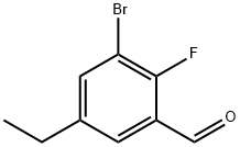 3-Bromo-5-ethyl-2-fluorobenzaldehyde Structure