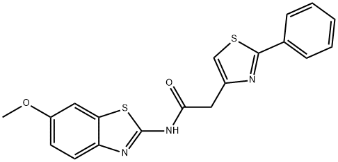 4-Thiazoleacetamide, N-(6-methoxy-2-benzothiazolyl)-2-phenyl- Structure