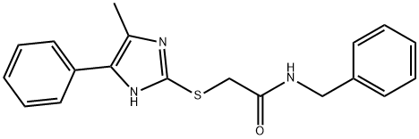 N-benzyl-2-[(4-methyl-5-phenyl-1H-imidazol-2-yl)sulfanyl]acetamide Structure