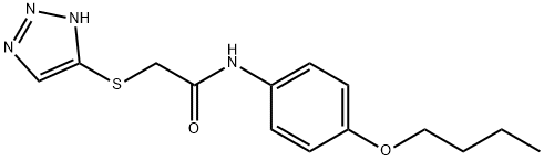N-(4-butoxyphenyl)-2-(1H-1,2,3-triazol-5-ylsulfanyl)acetamide 구조식 이미지