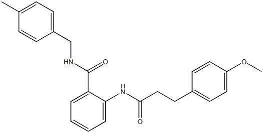 2-[3-(4-methoxyphenyl)propanoylamino]-N-[(4-methylphenyl)methyl]benzamide Structure