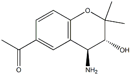 1-[(3R,4S)-4-amino-3-hydroxy-2,2-dimethyl-3,4-dihydrochromen-6-yl]ethanone Structure