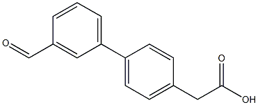 2-(3'-formyl-[1,1'-biphenyl]-4-yl)acetic acid 구조식 이미지