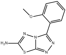 3-(2-methoxyphenyl)-[1,2,4]triazolo[3,4-b][1,3,4]thiadiazol-6-amine 구조식 이미지