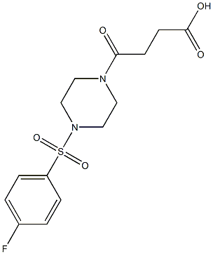 4-[4-(4-Fluoro-benzenesulfonyl)-piperazin-1-yl]-4-oxo-butyric acid Structure