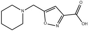 5-(piperidin-1-ylmethyl)-1,2-oxazole-3-carboxylic acid 구조식 이미지